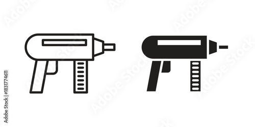 Nail gun icon template color editable. for graphic and web design.