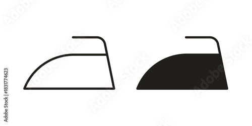No ironing icon template color editable. for graphic and web design.