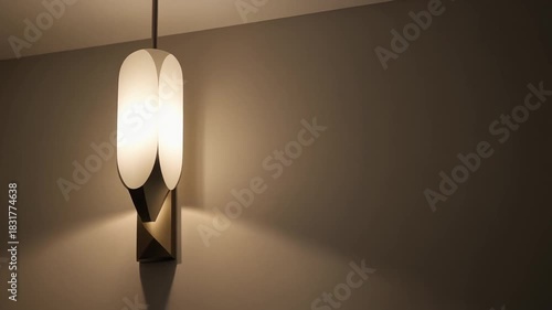 Wallpaper Mural Modern wall sconce with two curved frosted glass panels and metal base Torontodigital.ca