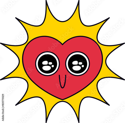 Whimsical Heart Emoticon