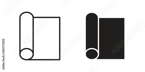 Paper roll icon template color editable. for graphic and web design.