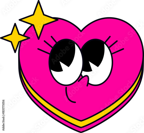 Heart Face with Sparkles