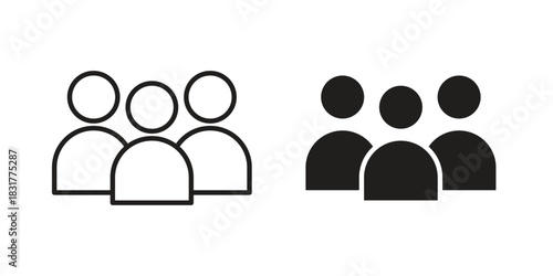 people icon template color editable. for graphic and web design.