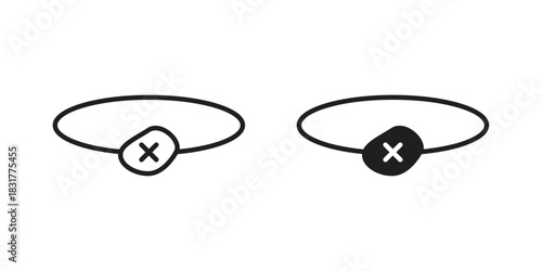 Pirate eye patch icon template color editable. for graphic and web design.
