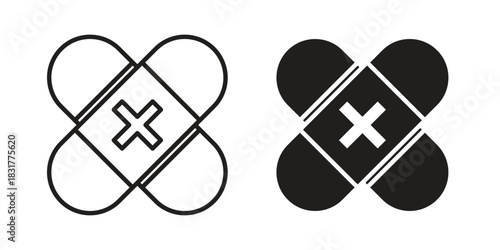 Plaster icon template color editable. for graphic and web design.