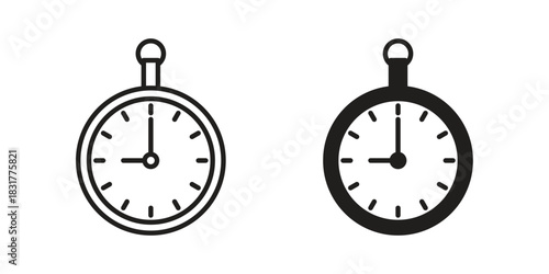 Pocket watch icon template color editable. for graphic and web design.