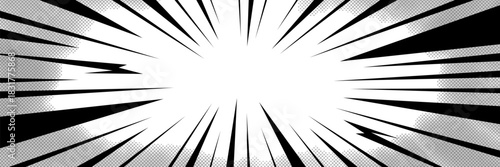 Manga speed streaks cut through a vibrant comic field. Anime burst motion repeats, creating a striking manga background and an energetic comic burst background.