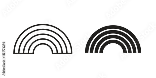 Rainbow icon template color editable. for graphic and web design.