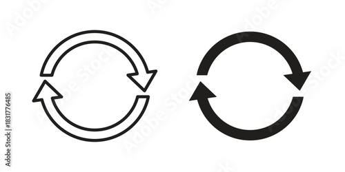 Refresh icon template color editable. for graphic and web design.