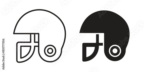 Rugby Helmet icon template color editable. for graphic and web design.