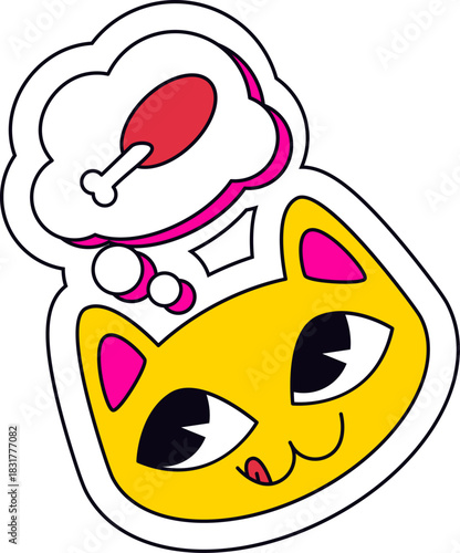 Cat Head Sticker