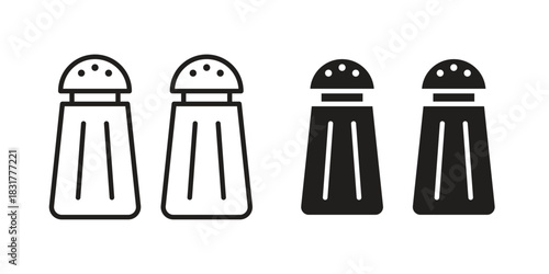 Salt and pepper icon template color editable. for graphic and web design.