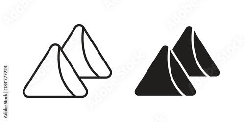 Samosa icon template color editable. for graphic and web design.