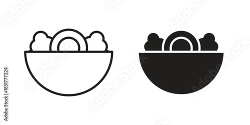 Salad icon template color editable. for graphic and web design.