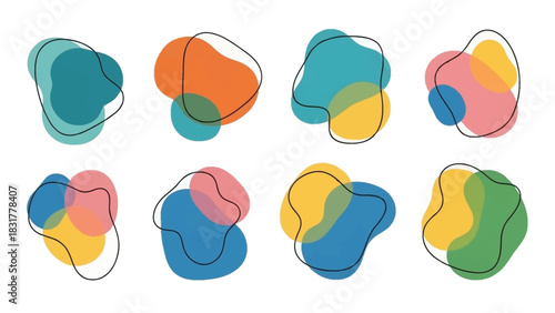 A vibrant watercolor cloud of blended rainbow hues, isolated on a transparent background.