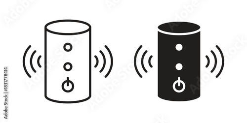 Smart speaker icon template color editable. for graphic and web design.