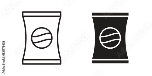 Snacks icon template color editable. for graphic and web design.