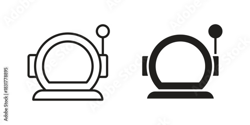 Space helmet icon template color editable. for graphic and web design.