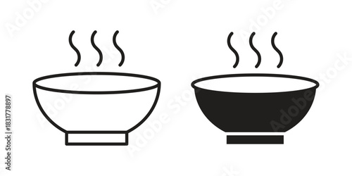 Sour soup icon template color editable. for graphic and web design.