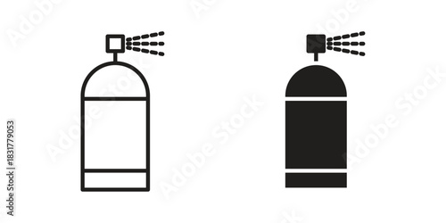 Spray icon template color editable. for graphic and web design.