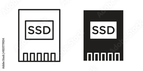 SSD icon template color editable. for graphic and web design.