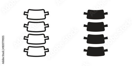 Spine Bone icon template color editable. for graphic and web design.