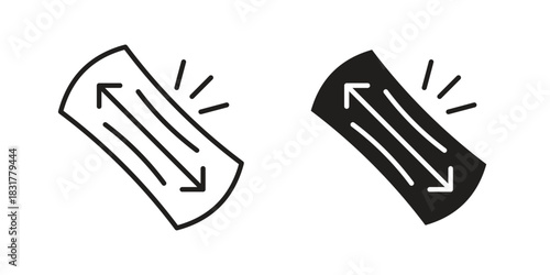 Stretching icon template color editable. for graphic and web design.