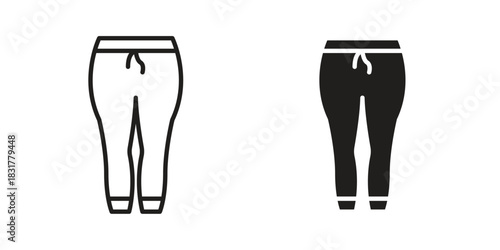 Sweatpants icon template color editable. for graphic and web design.