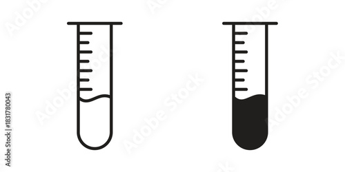 Test tube icon template color editable. for graphic and web design.