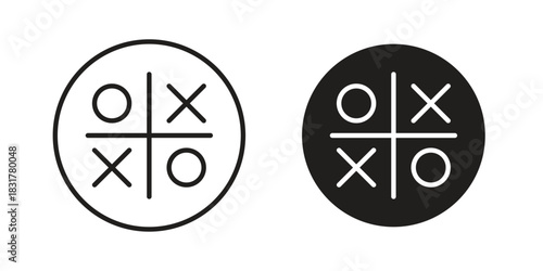 Tic tac toe icon template color editable. for graphic and web design.