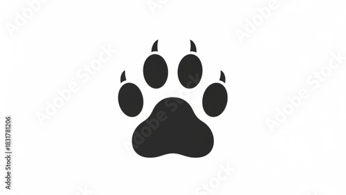 Dog paw print vector illustration for pet lovers and animal rescue organizations and veterinary clinics