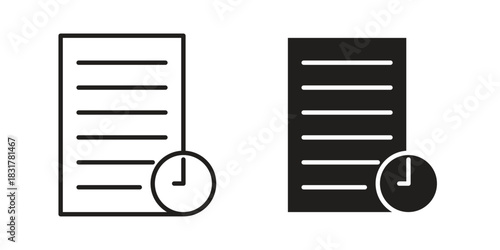 Waiting list icon template color editable. for graphic and web design.