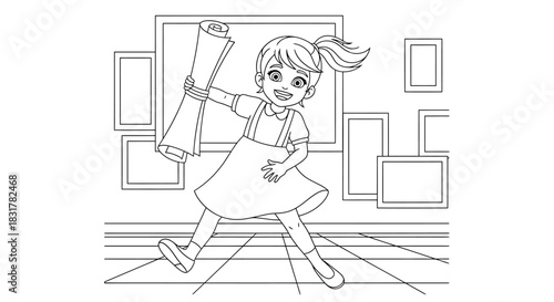 Diverse business team collaborating on a project in a bright modern office