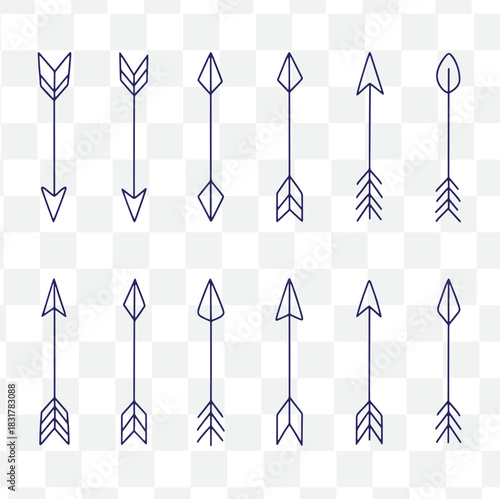 boho arrow icon set