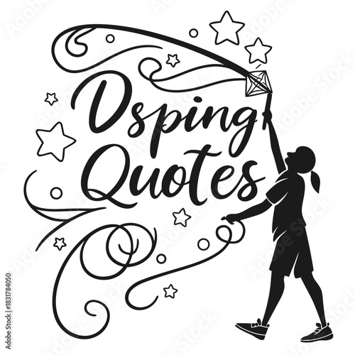“motivational quote typography SVG, bold hand-lettered style, smooth curves, clean vector lines, craft-friendly design”