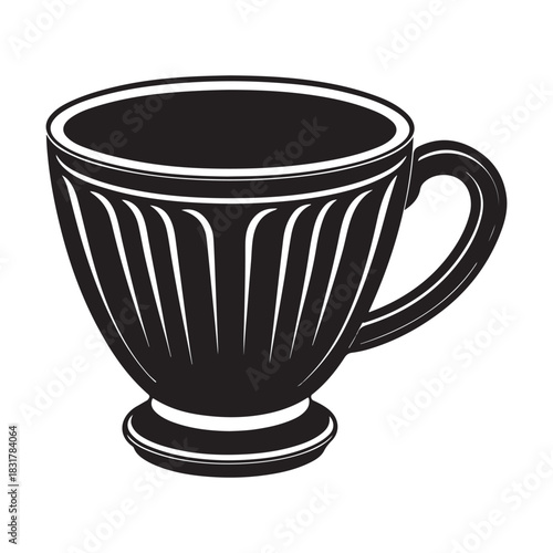 Chocolate cup silhouette vector illustration