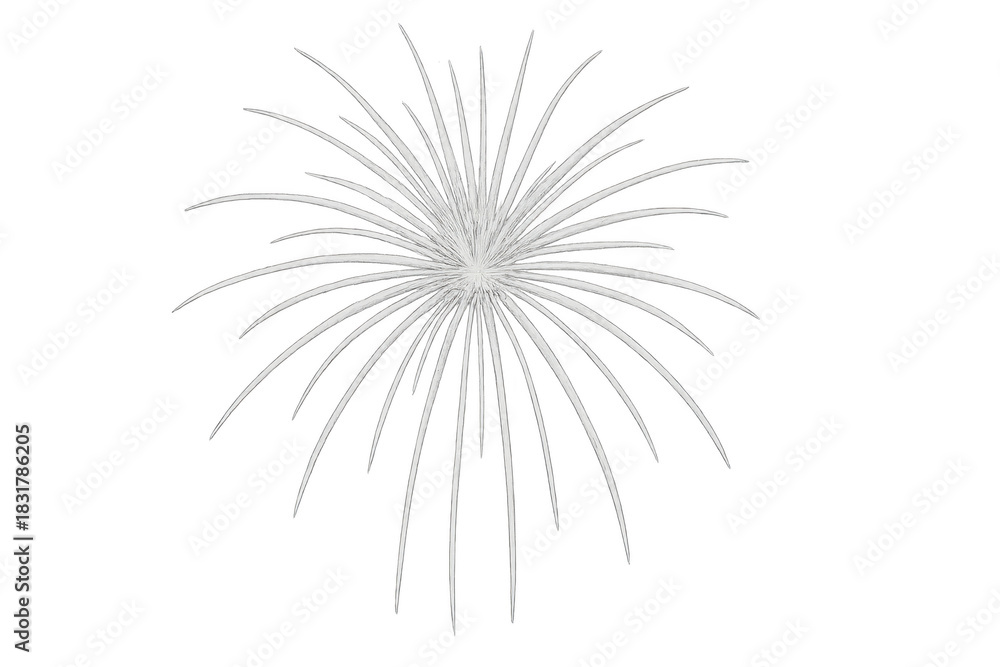 Fototapeta premium White firework explosion on transparent background