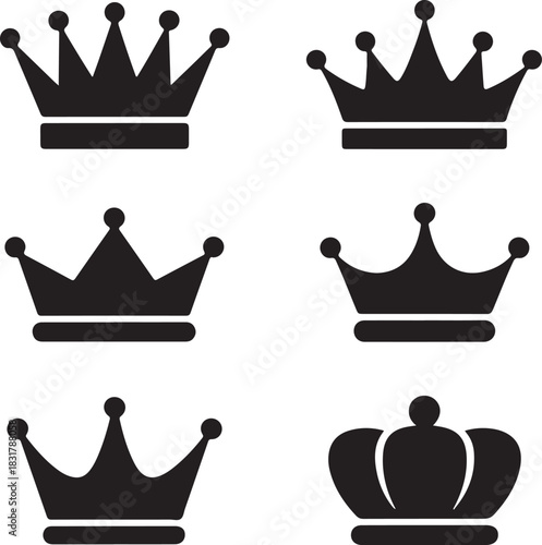 Vector Graphics of Crowns in Different Designs