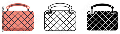 A stylish handbag isolated vector illustration