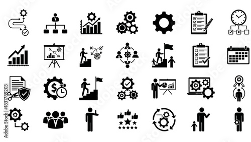 Collection of Black Arrow Icons Navigation, Direction, and Movement