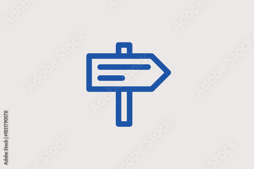  signpost illustration in line style design. Vector illustration.	