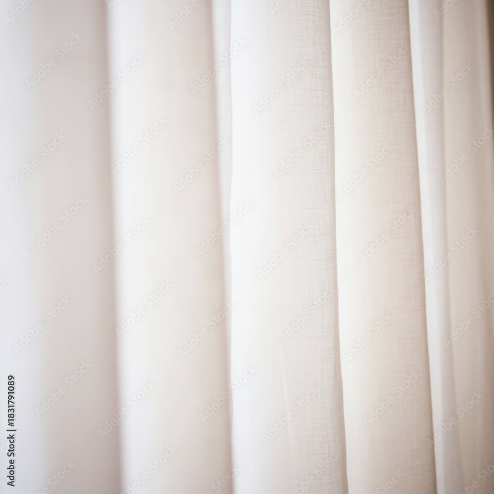 Obraz premium White Sheer Curtains with Soft Light and Subtle Texture