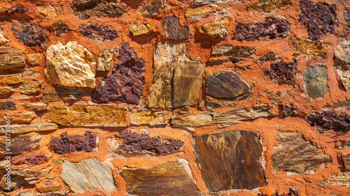 Natural Stone Wall Textured Background Design