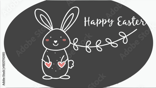 Conceptual illustration of a bunny sharing a heartfelt message featuring vibrant colors and a clean design suitable for various creative projects