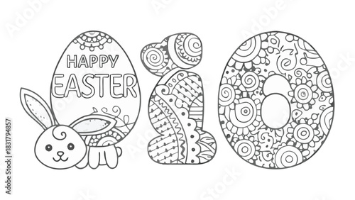 Abstract patterned characters with a vibrant color palette and geometric elements suitable for graphic design and digital art