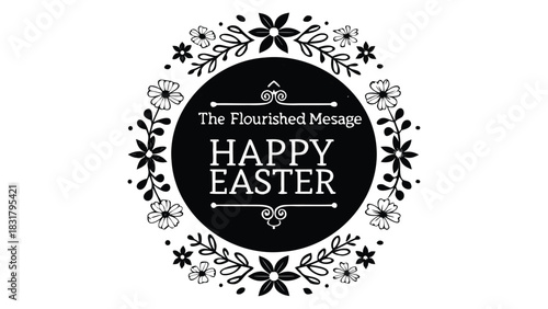 Conceptual illustration showcasing a flourished message with vibrant colors and clear typography ideal for communication and design projects