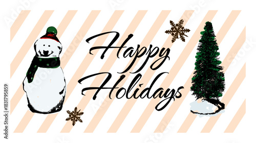 クリスマスをイメージしたイラストレーション