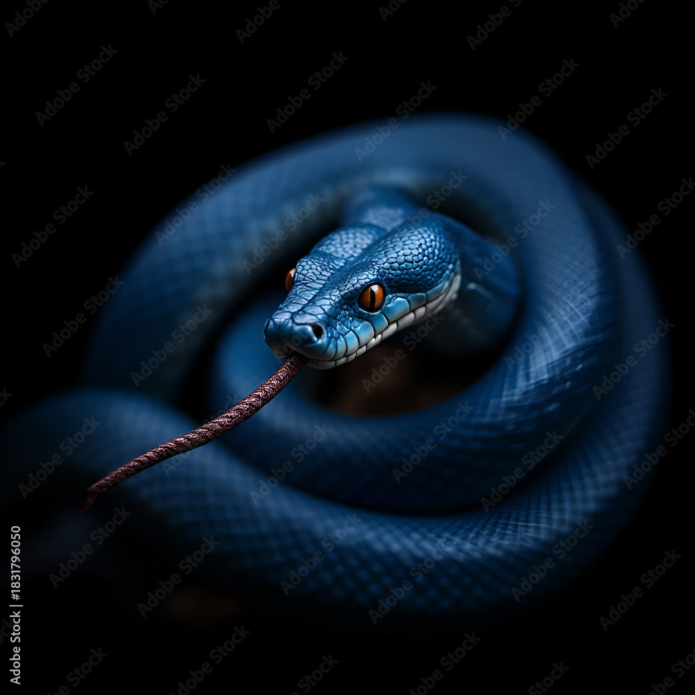 Obraz premium close up of a green snake