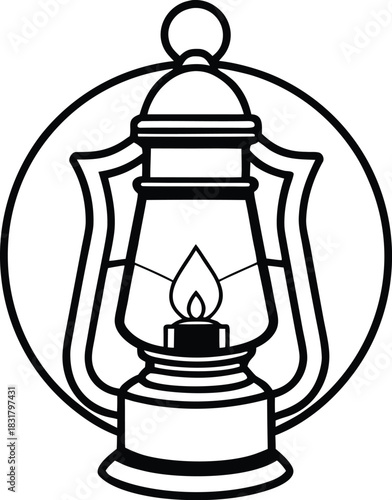 Classic Kerosene Lantern Emblem