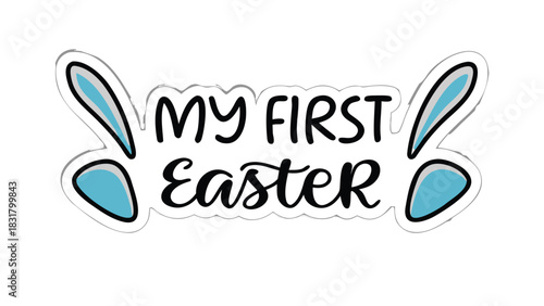 A vibrant and dynamic easter composition featuring playful text and colorful elements perfect for festive greetings and spring themed designs